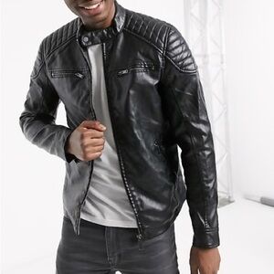 River Island Black Leather Jacket